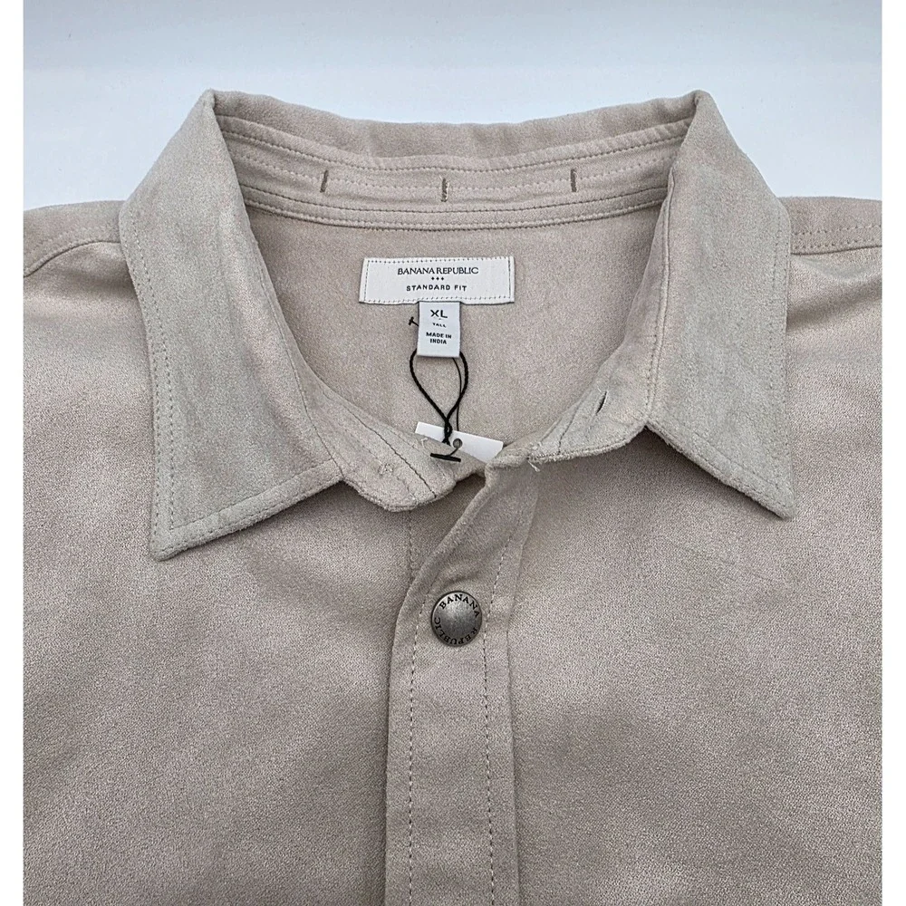 BANANA REBUPLIC MENS‎ BUTTON DOWN SHIRT XL STANDARD FIT CREAM
